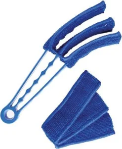 Musthave Gadget Blauw - Professionele, Jaloezie & Lamellen Reiniger - Lamellen Borstel - Stof Verwijderaar - Jaloezie Stoffer - Incl. Extra Microvezeldoekje -Schoonmaakartikelen Winkel 984x1200